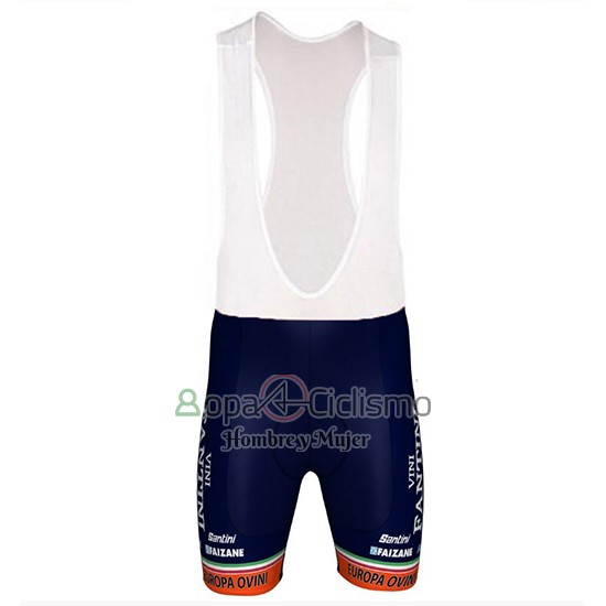 Nippo Vini Fantini Ropa Ciclismo Culotte Corto 2018 Hombre Mangas Cortas APagado Azul